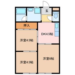 高茶屋駅 徒歩17分 2階の物件間取画像